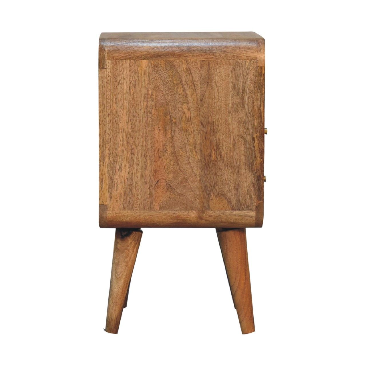 Lille - Mini Curved Nightstand - Oak - The Sleep Loft - Online Mattress Showroom NYC