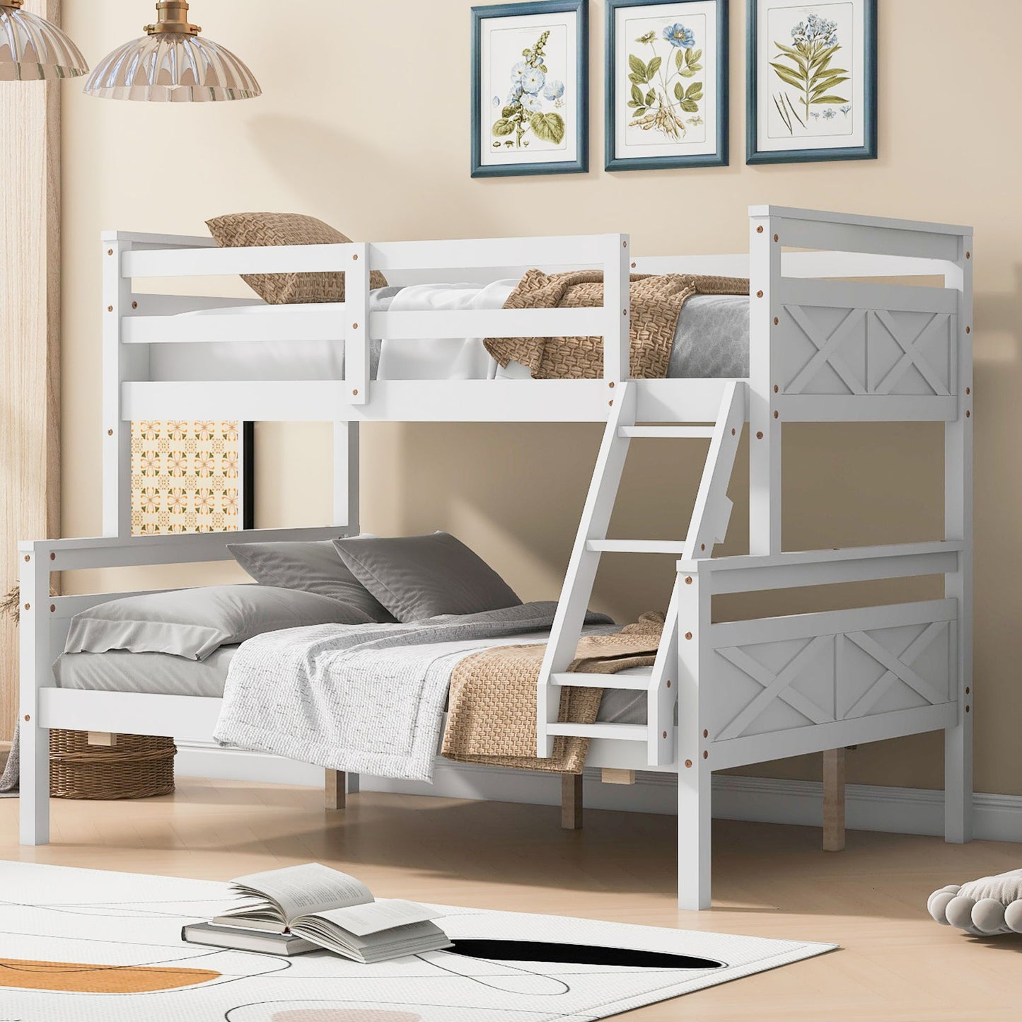 Bunk Bed With Ladder And Safety Guardrail - The Sleep Loft - Online Mattress Showroom NYC