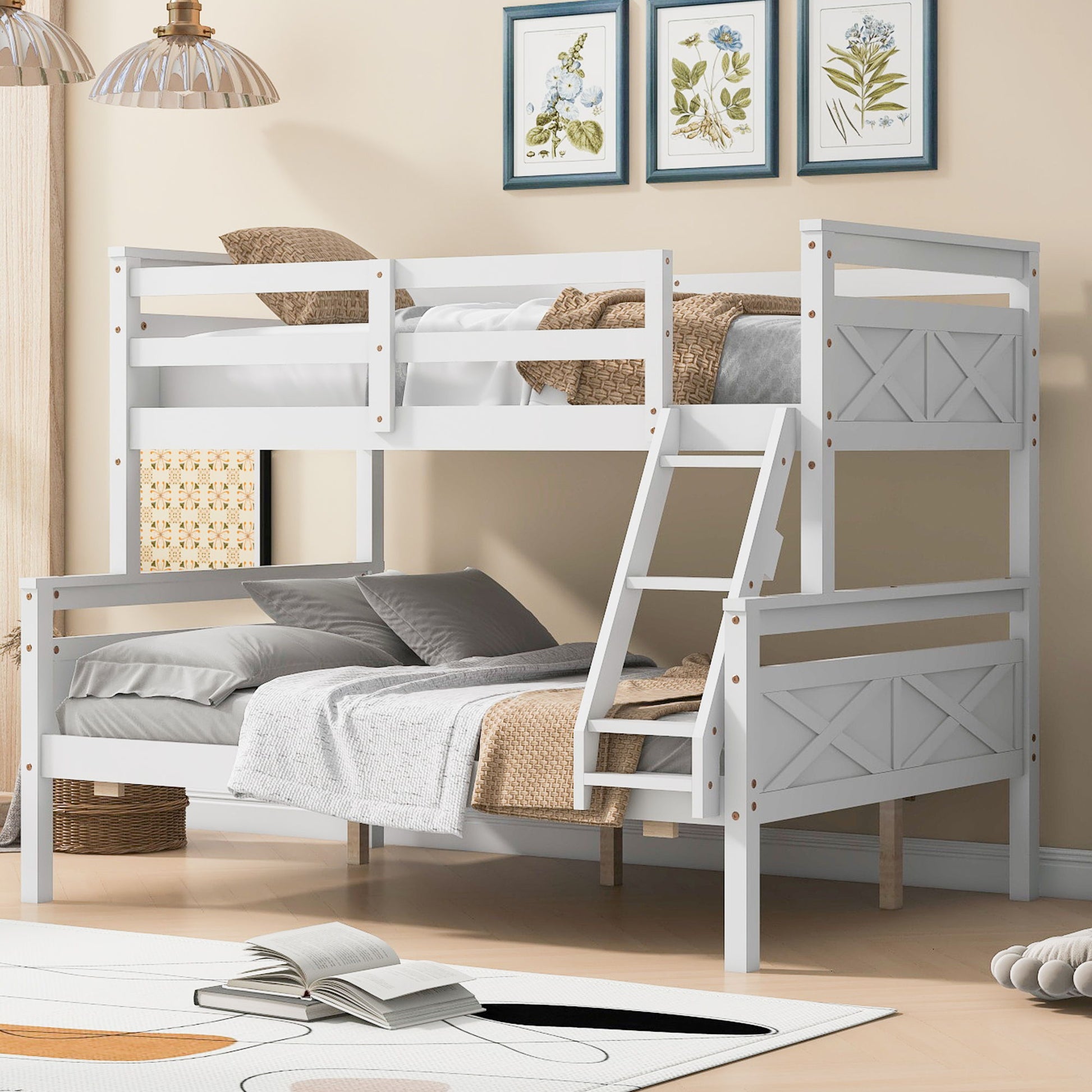 Bunk Bed With Ladder And Safety Guardrail - The Sleep Loft - Online Mattress Showroom NYC