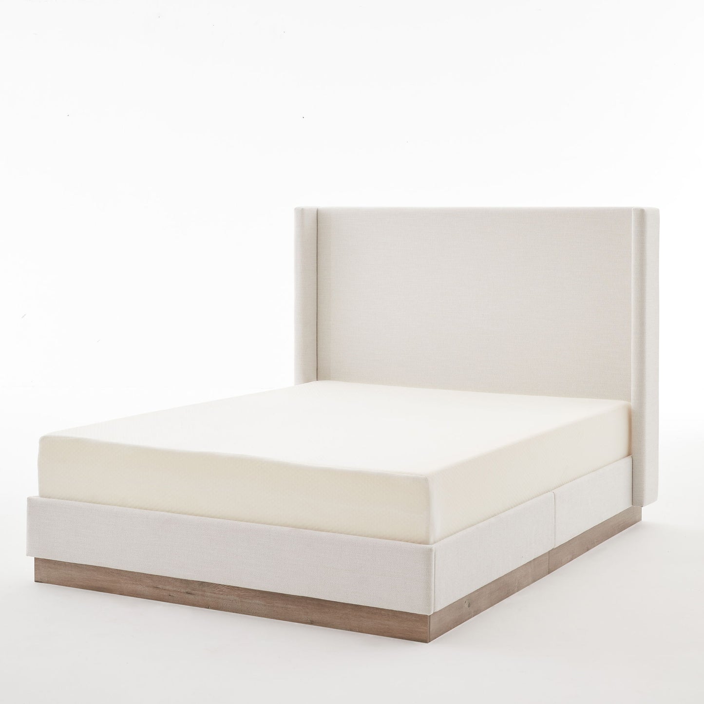 Hosford - Minimalist Canvas Upholstered Wingback Bed - The Sleep Loft - Online Mattress Showroom NYC