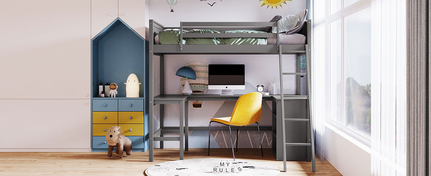 Loft Bed With Shelves With Desk - The Sleep Loft - Online Mattress Showroom NYC