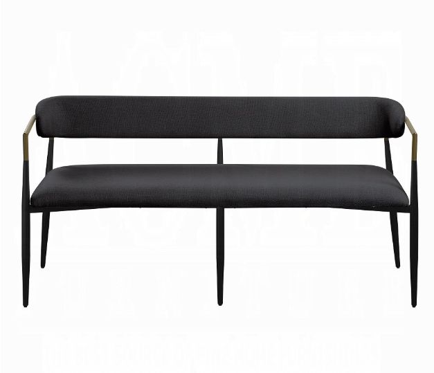 Jaramillo - Chenille Bench - Black - The Sleep Loft - Online Mattress Showroom NYC