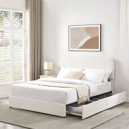 Liv - Patented With Drawers Upholstered Storage Platform Bed - The Sleep Loft - Online Mattress Showroom NYC