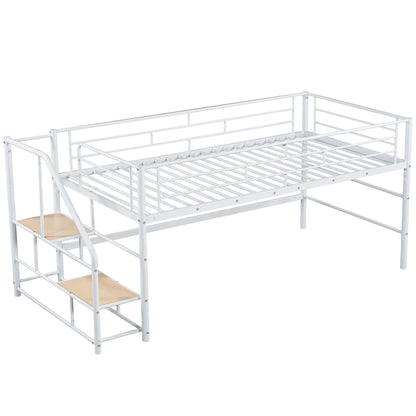 Loft Bed With Storage Stairs And Metal Frame - The Sleep Loft - Online Mattress Showroom NYC