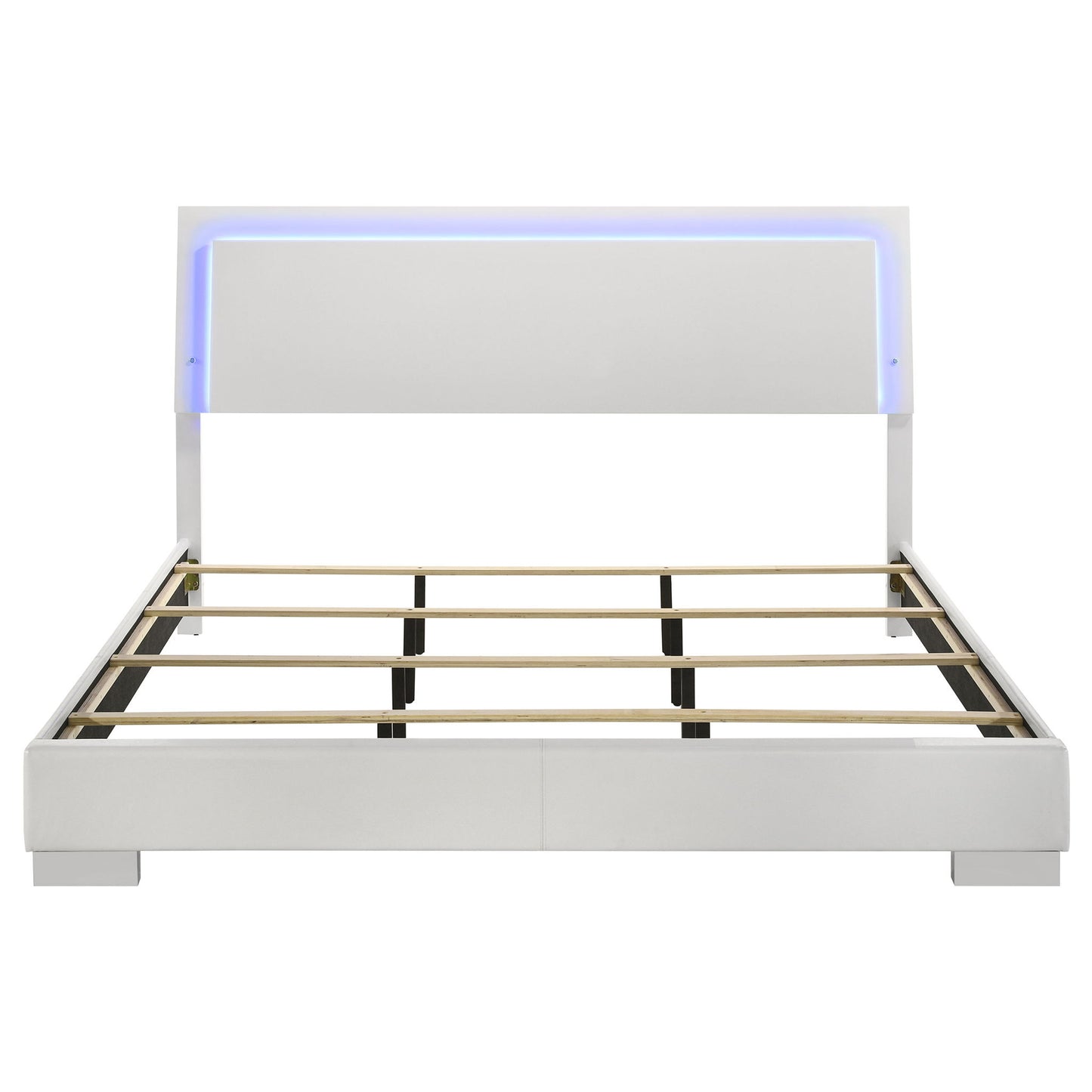 Strick & Bolton - High Gloss Panel Bed With LED Lights - The Sleep Loft - Online Mattress Showroom NYC
