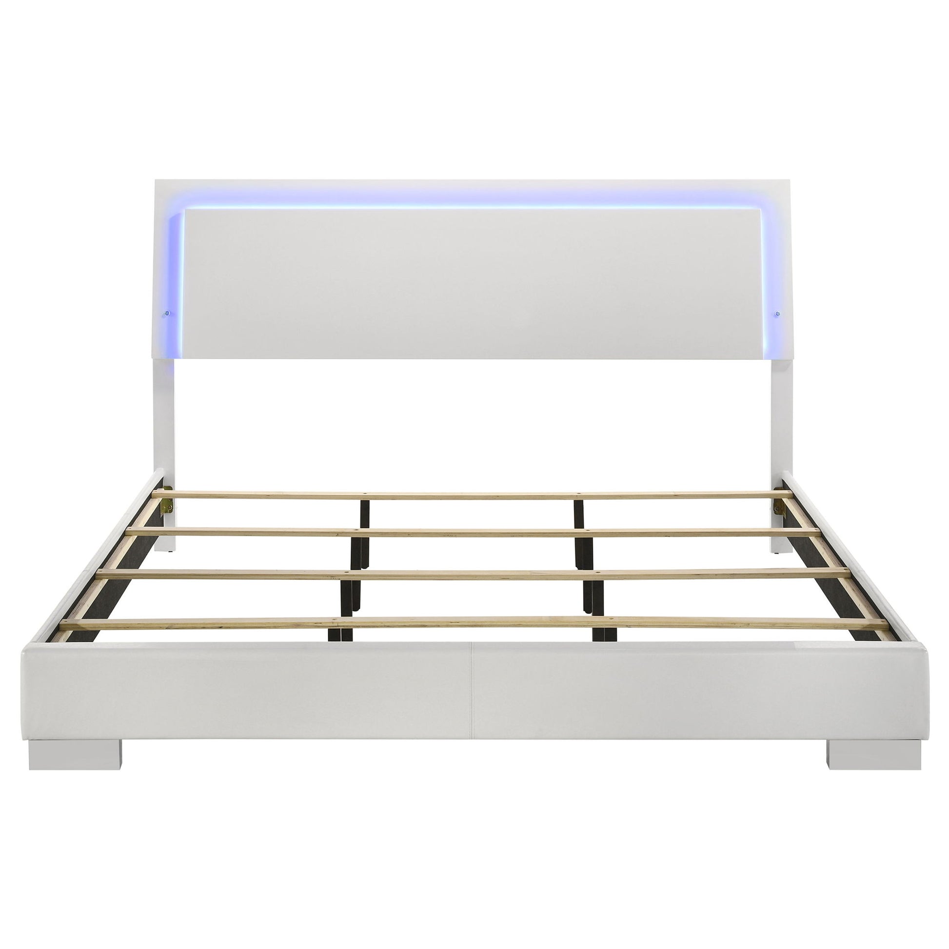 Strick & Bolton - High Gloss Panel Bed With LED Lights - The Sleep Loft - Online Mattress Showroom NYC