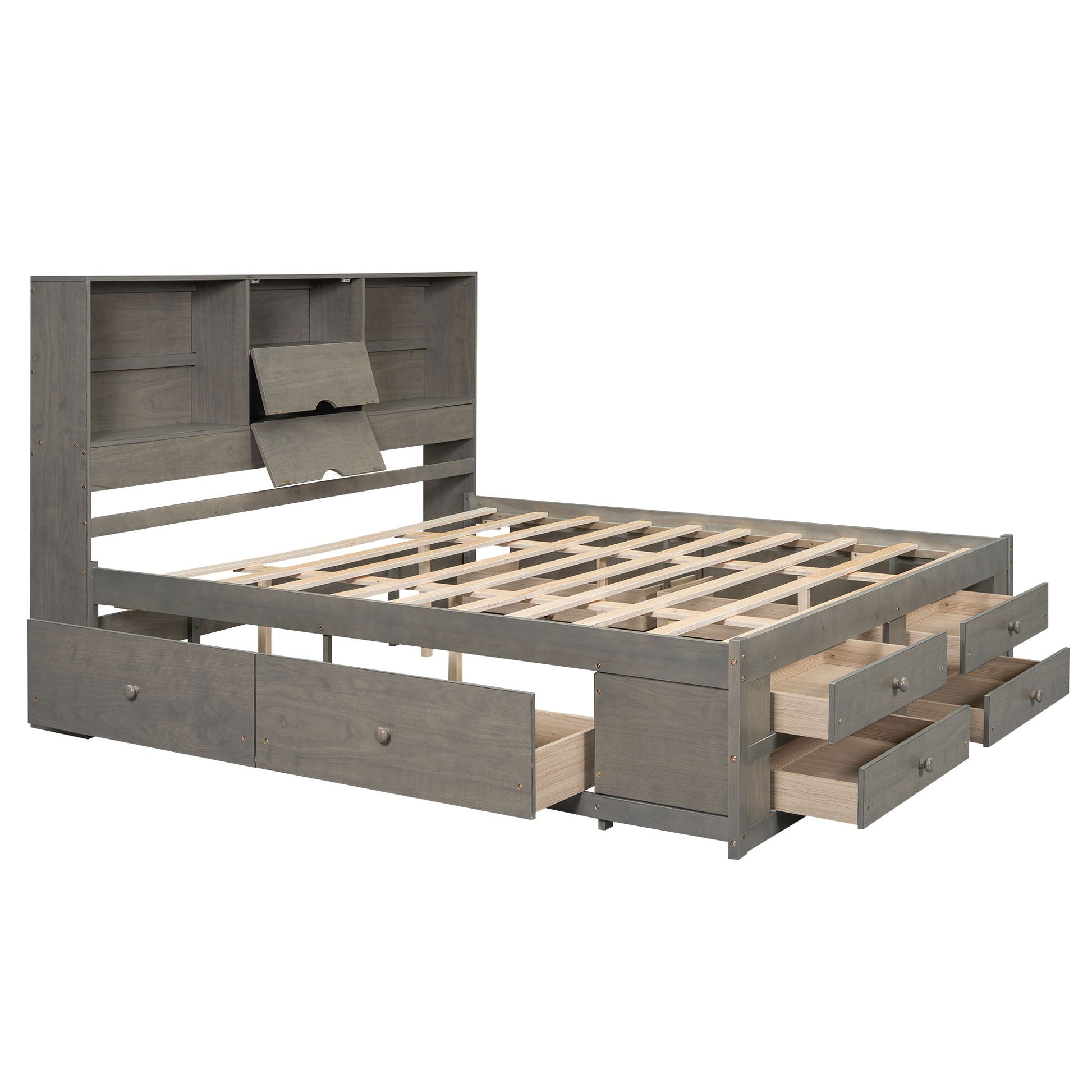 Platform Bed With Storage Headboard And 8 Drawers - The Sleep Loft - Online Mattress Showroom NYC
