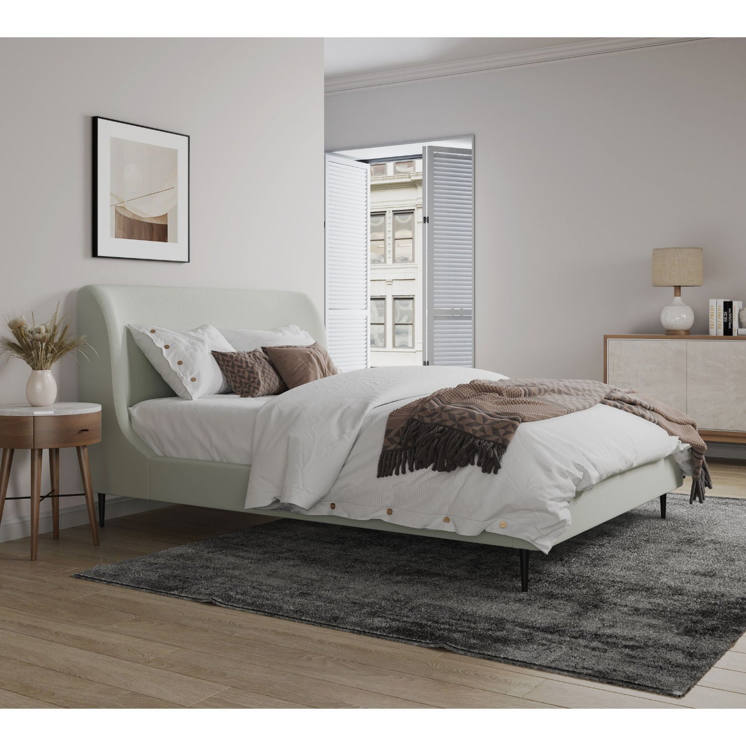 Heather - Modern Upholstered Bed - The Sleep Loft - Online Mattress Showroom NYC