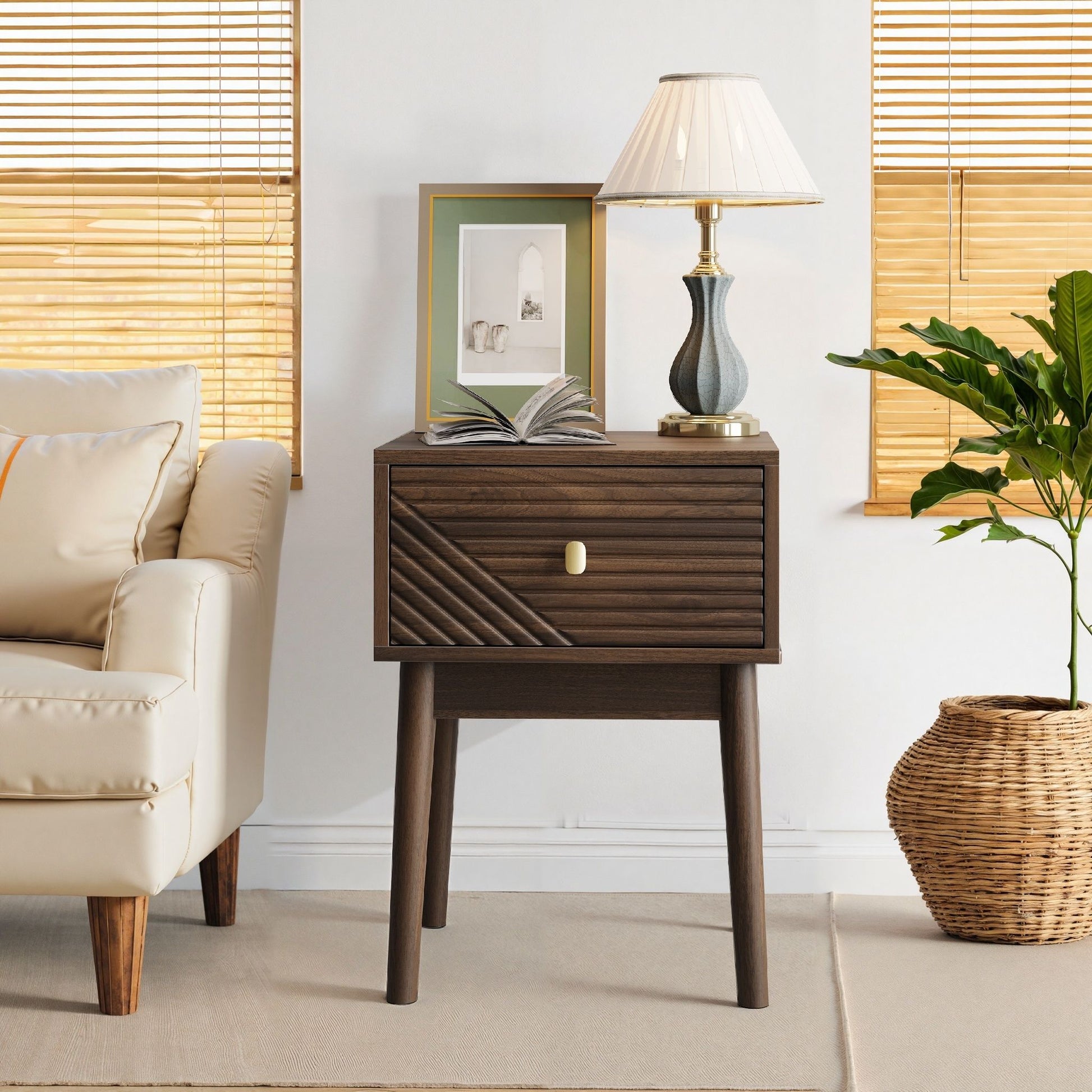 Medieval - Bedside Table - Walnut - The Sleep Loft - Online Mattress Showroom NYC