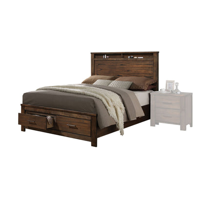 Merrilee - Eastern King Bed With Storage - Oak - The Sleep Loft - Online Mattress Showroom NYC
