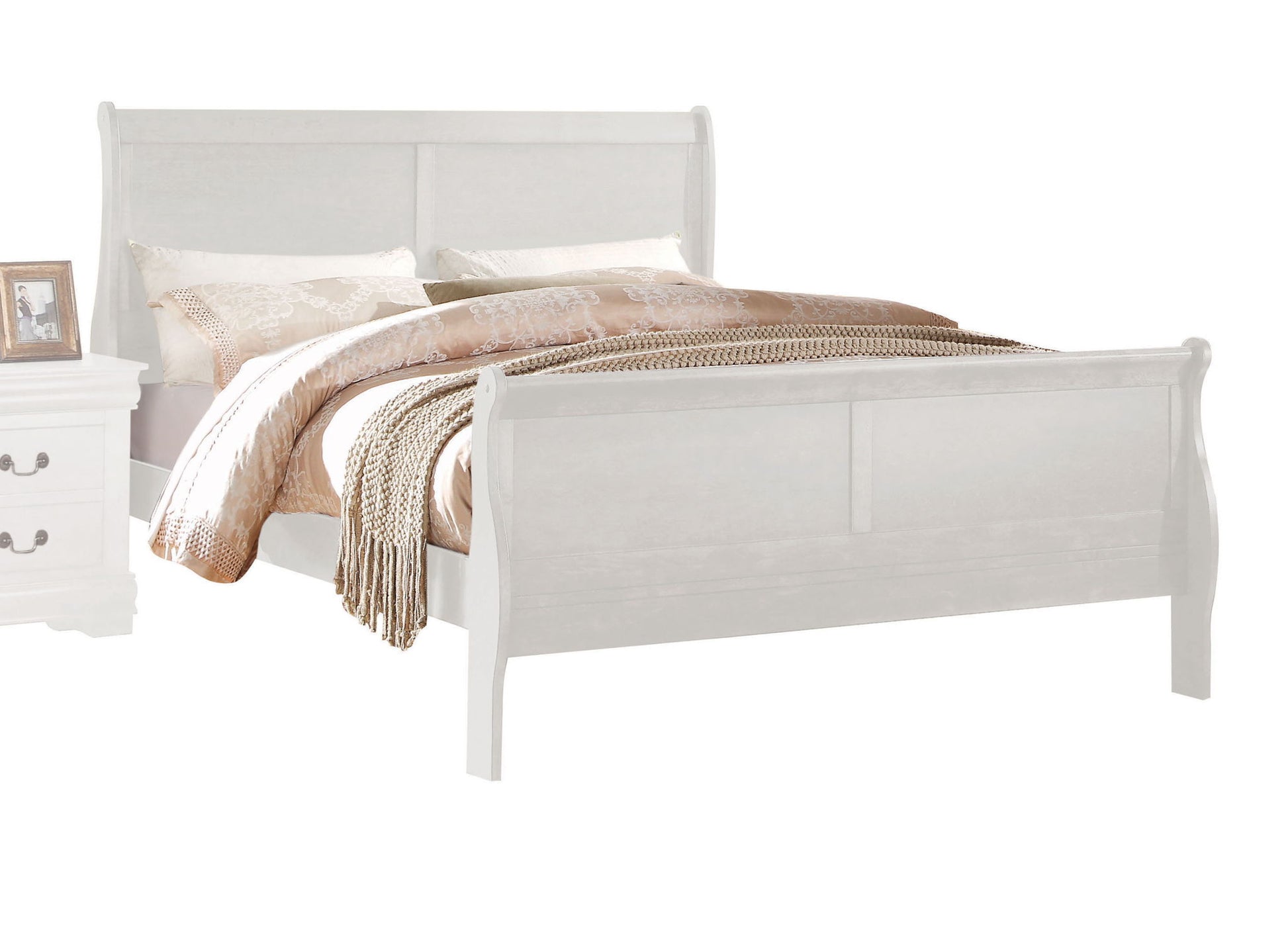 Louis Philippe - Sleigh Style Bed - The Sleep Loft - Online Mattress Showroom NYC