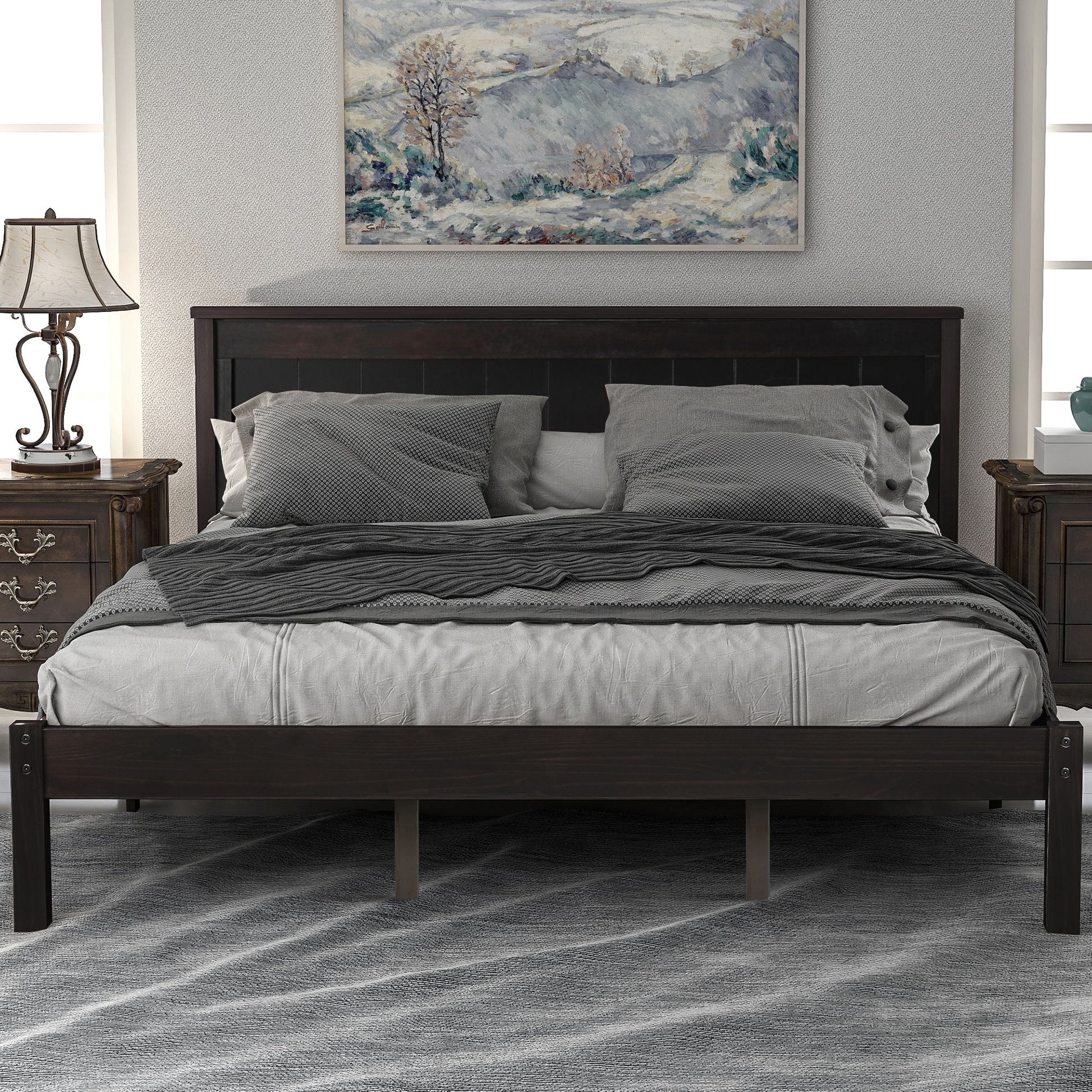 Platform Bed Frame With Headboard - The Sleep Loft - Online Mattress Showroom NYC