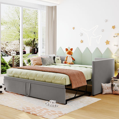 Twin Size Upholstered Daybed With Pop Up Trundle - The Sleep Loft - Online Mattress Showroom NYC