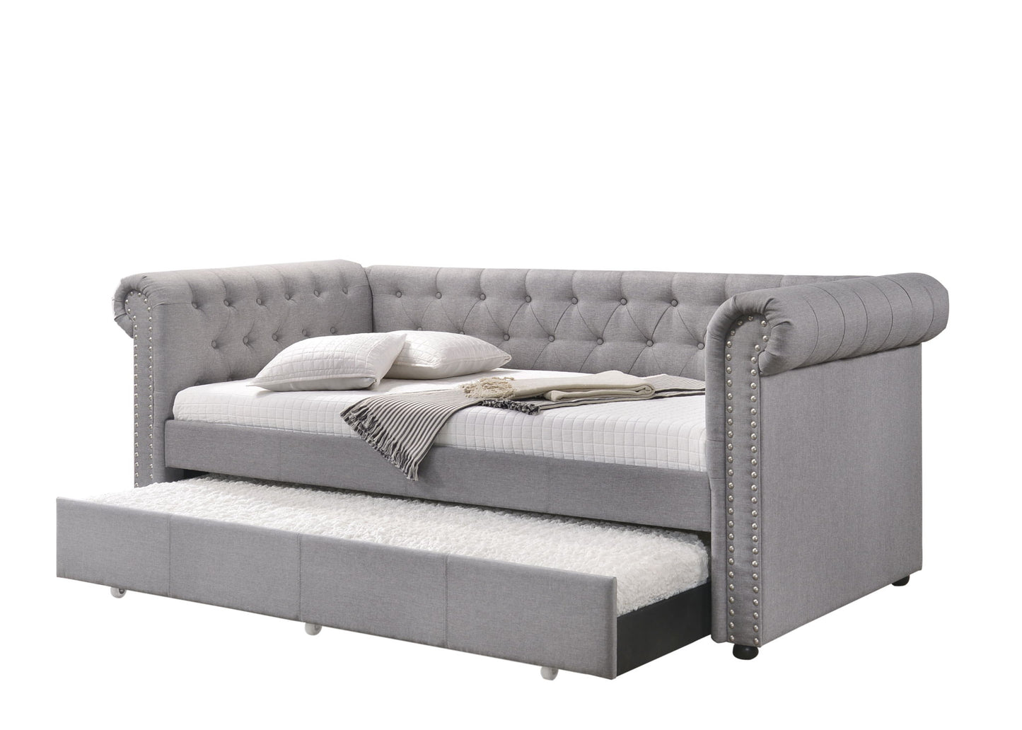 Justice - Twin Daybed With Trundle - Smoke Gray - The Sleep Loft - Online Mattress Showroom NYC