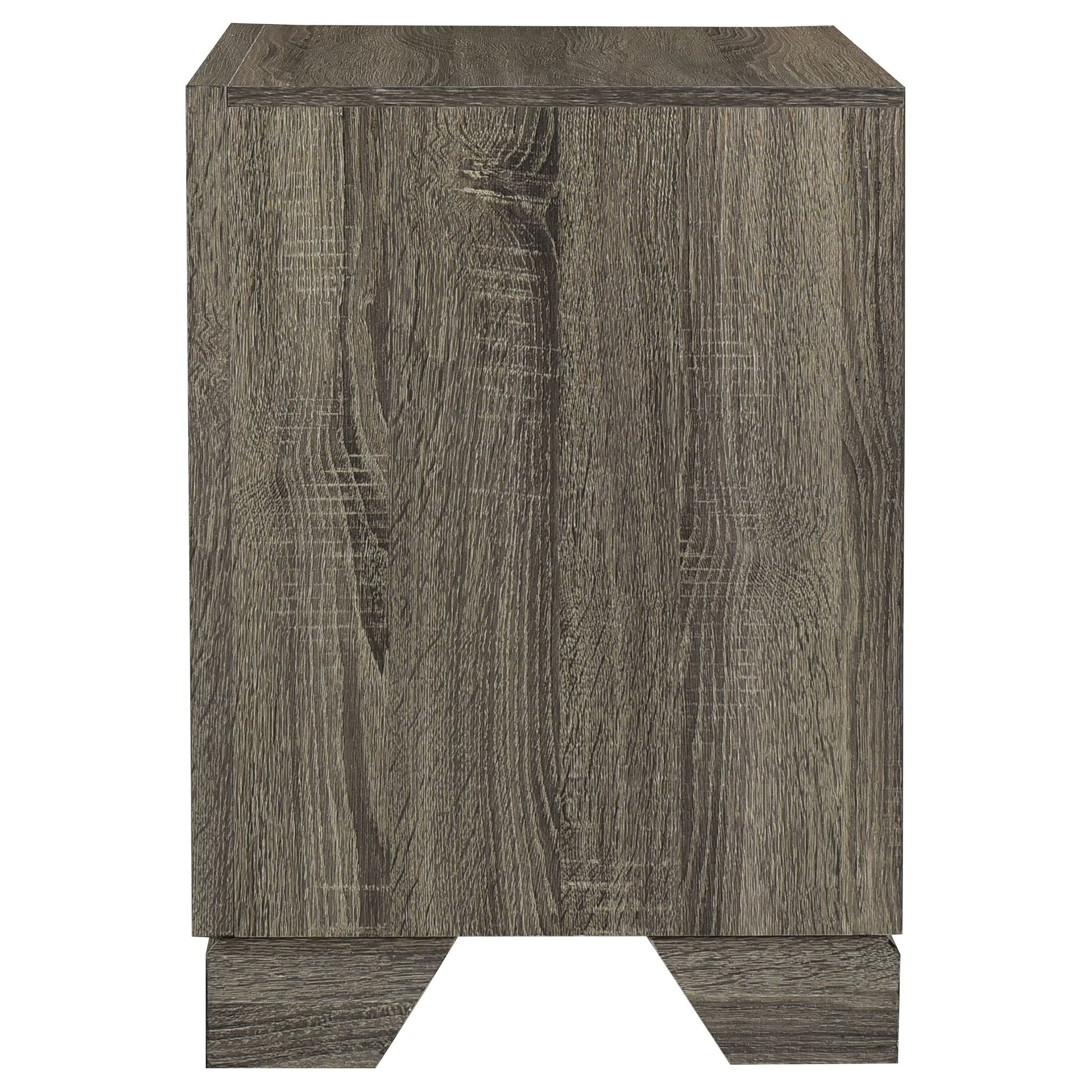 Funston - 2 Drawer Nightstand - Brown Oak - The Sleep Loft - Online Mattress Showroom NYC