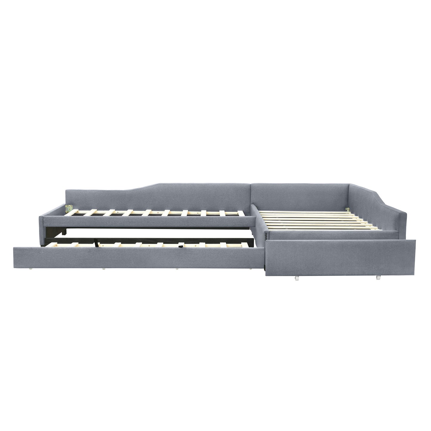 Upholstered Double Daybed With Trundle And Drawer - The Sleep Loft - Online Mattress Showroom NYC