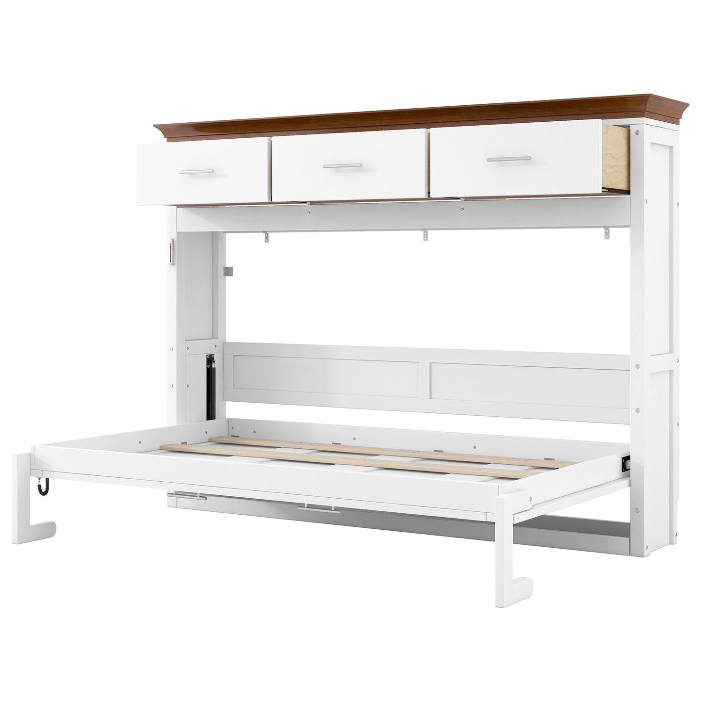 Twin Size Murphy Bed With 3 Drawers - White - The Sleep Loft - Online Mattress Showroom NYC