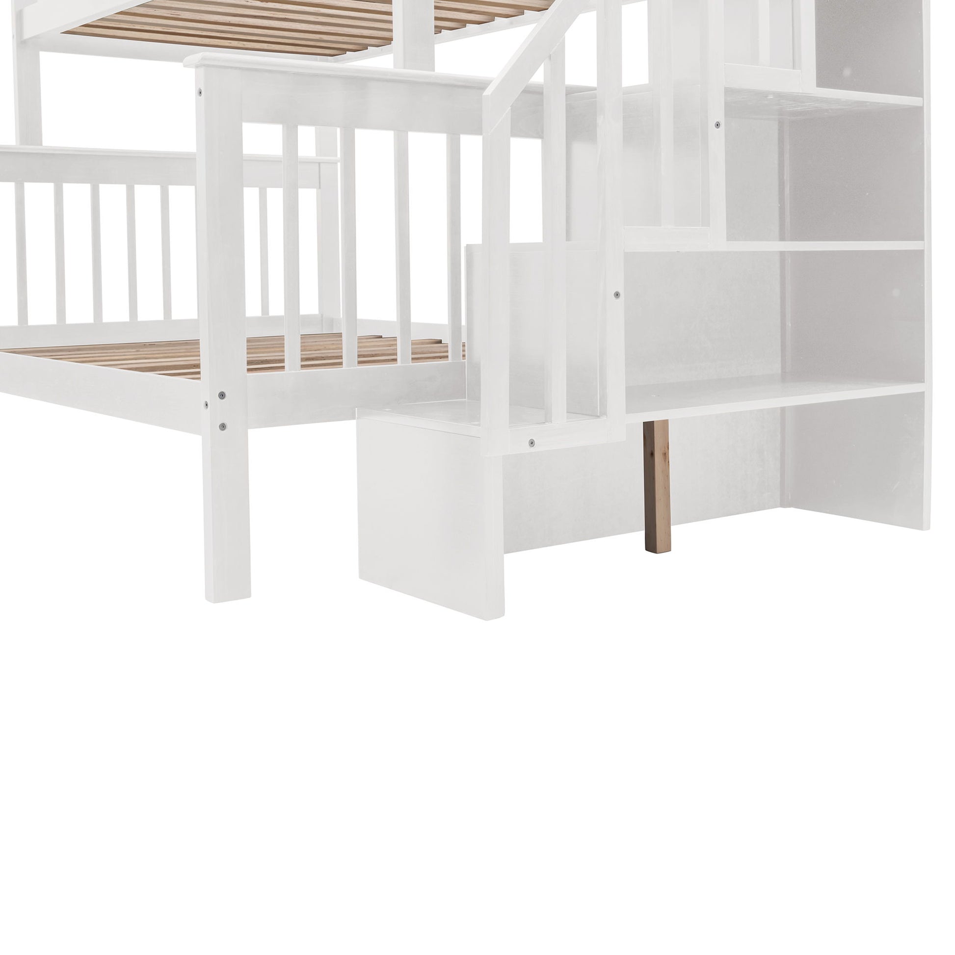 Stairway Bunk Bed With Storage And Guard Rail For Bedroom - The Sleep Loft - Online Mattress Showroom NYC