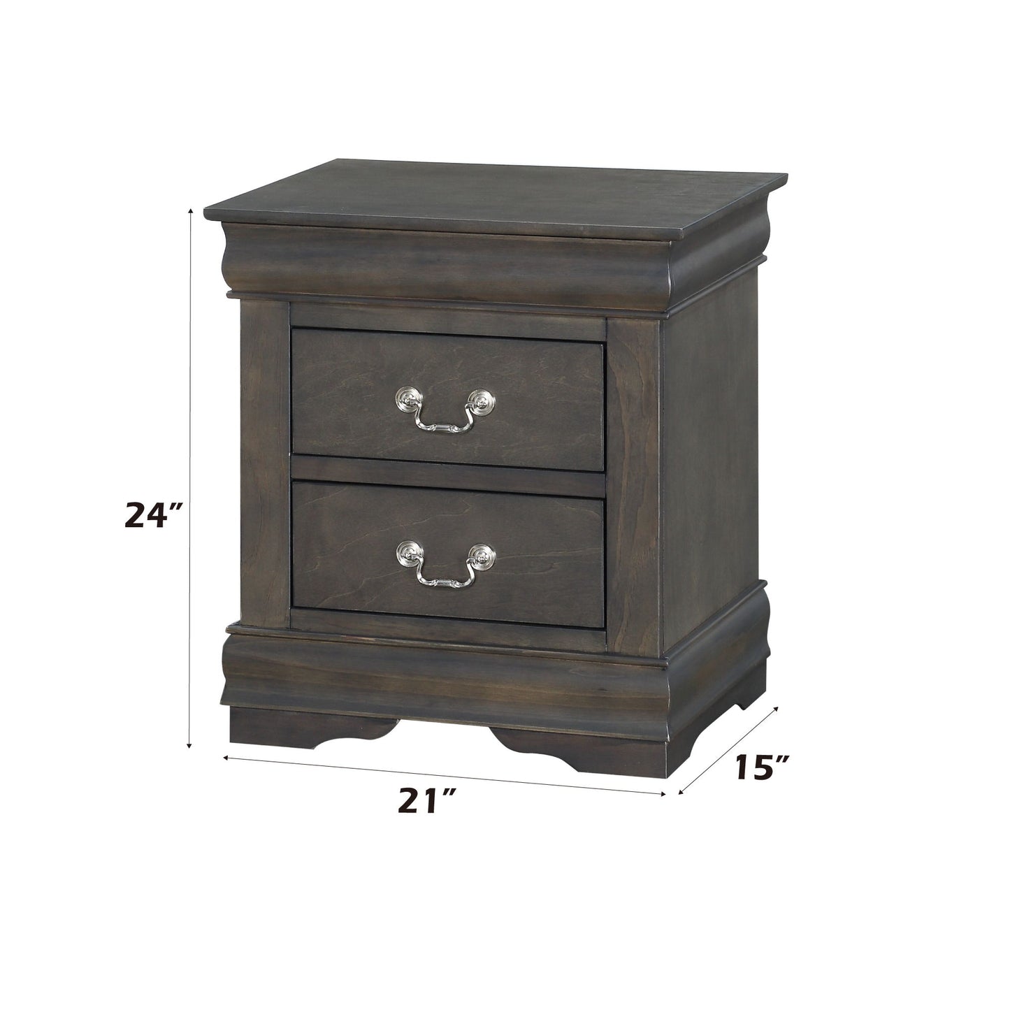 Louis Philippe - Accent Nightstand - The Sleep Loft - Online Mattress Showroom NYC