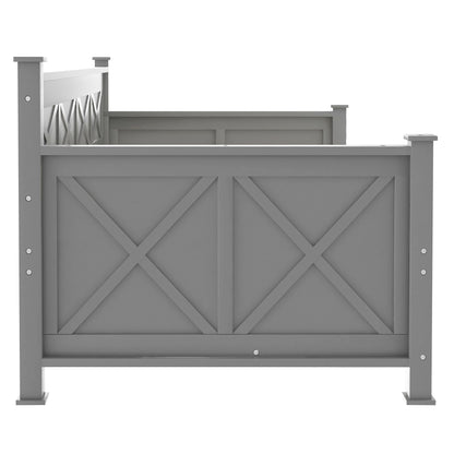Modern Daybed With 2 Large Drawers, X Shaped Frame - The Sleep Loft - Online Mattress Showroom NYC