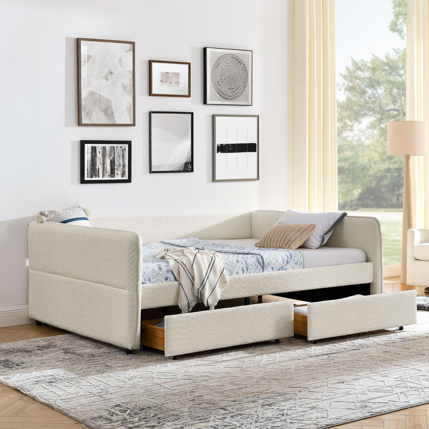 Upholstered Daybed & 2 Drawers - The Sleep Loft - Online Mattress Showroom NYC