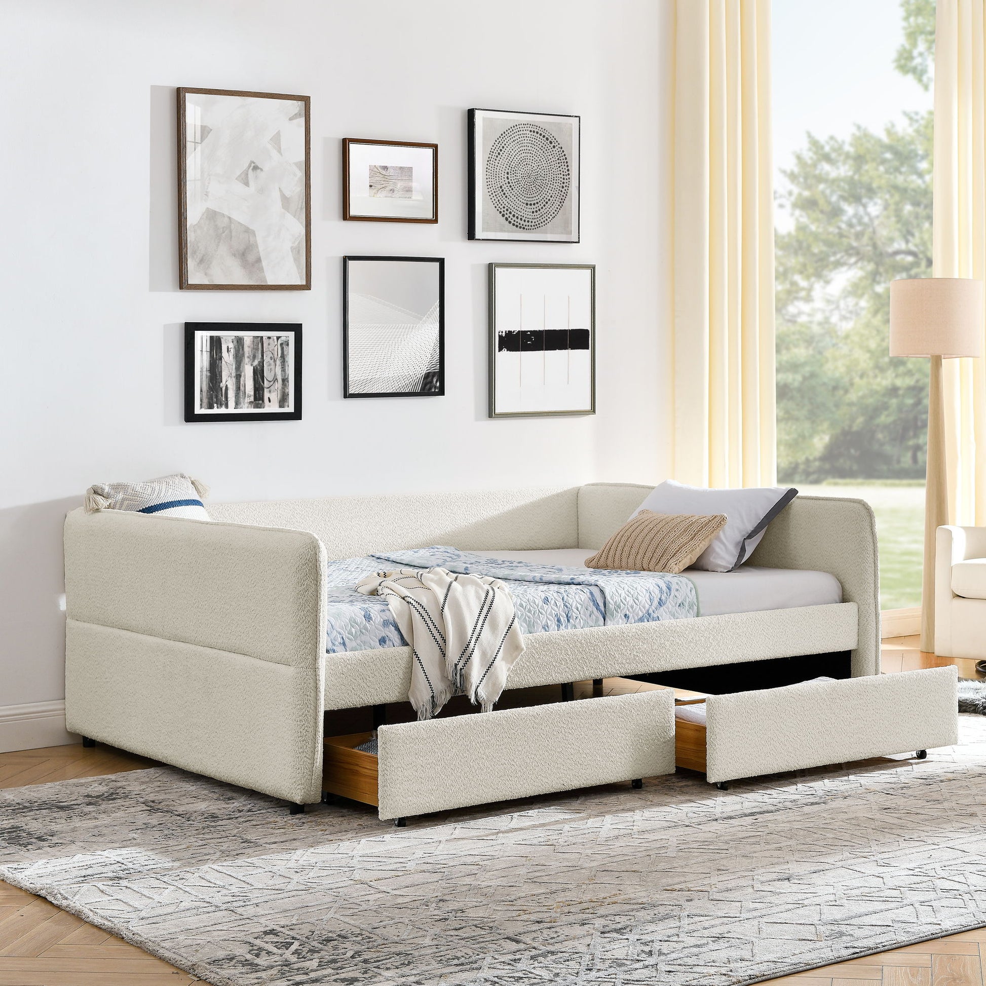 Upholstered Daybed & 2 Drawers - The Sleep Loft - Online Mattress Showroom NYC