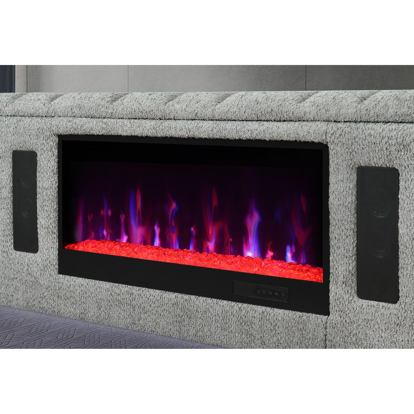 Isaiah - Bed With TV Lift-LED Speakers And Fireplace - The Sleep Loft - Online Mattress Showroom NYC