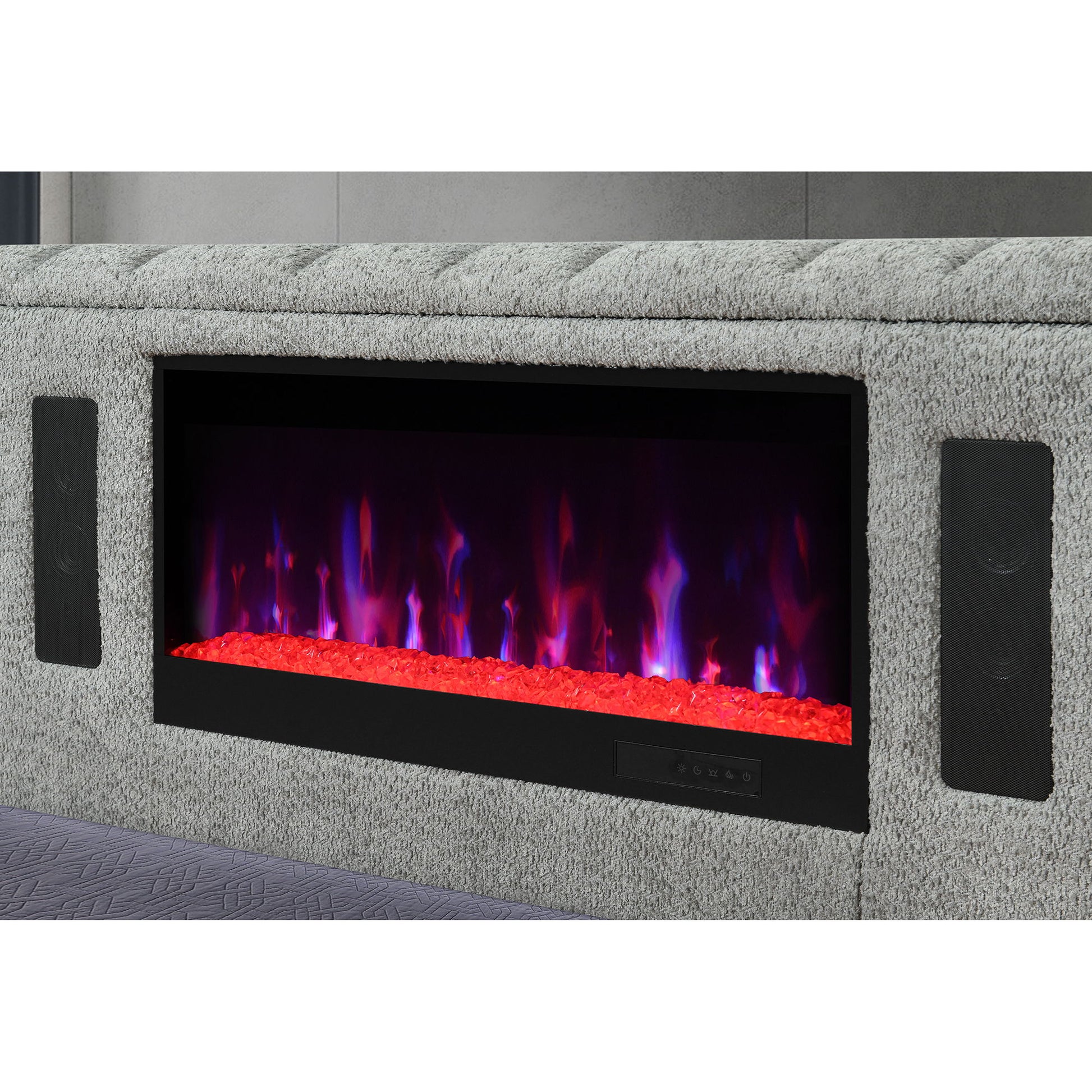 Isaiah - Bed With TV Lift-LED Speakers And Fireplace - The Sleep Loft - Online Mattress Showroom NYC