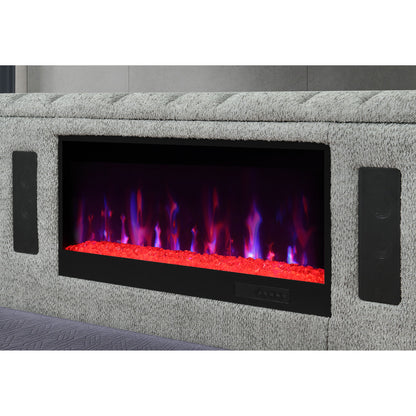 Isaiah - Bed With TV Lift-LED Speakers And Fireplace - The Sleep Loft - Online Mattress Showroom NYC