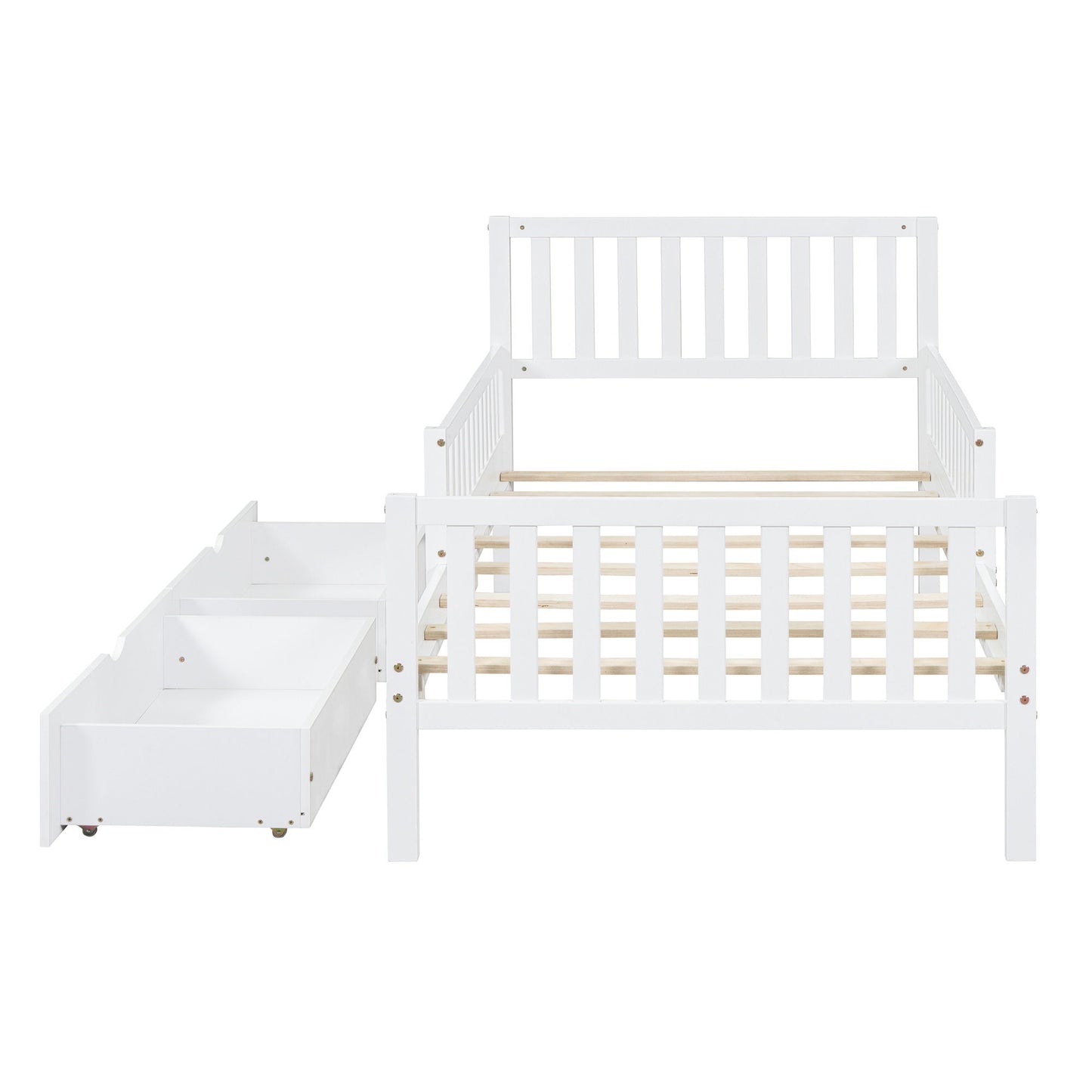Platform Bed With Guardrails On Both Sides And 2 Storage Drawers - The Sleep Loft - Online Mattress Showroom NYC