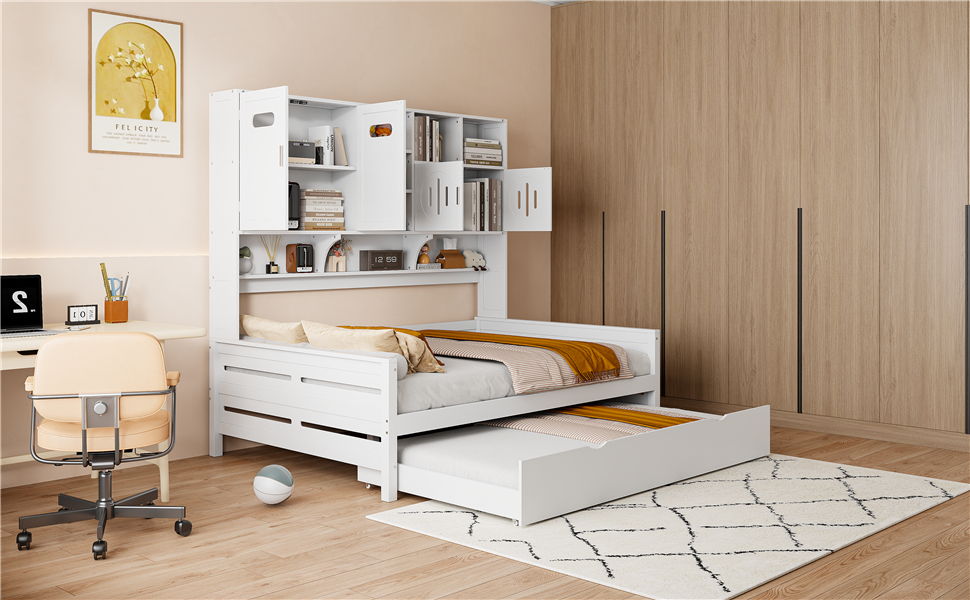 Daybed With All-In-One Cabinet And Shelf - The Sleep Loft - Online Mattress Showroom NYC