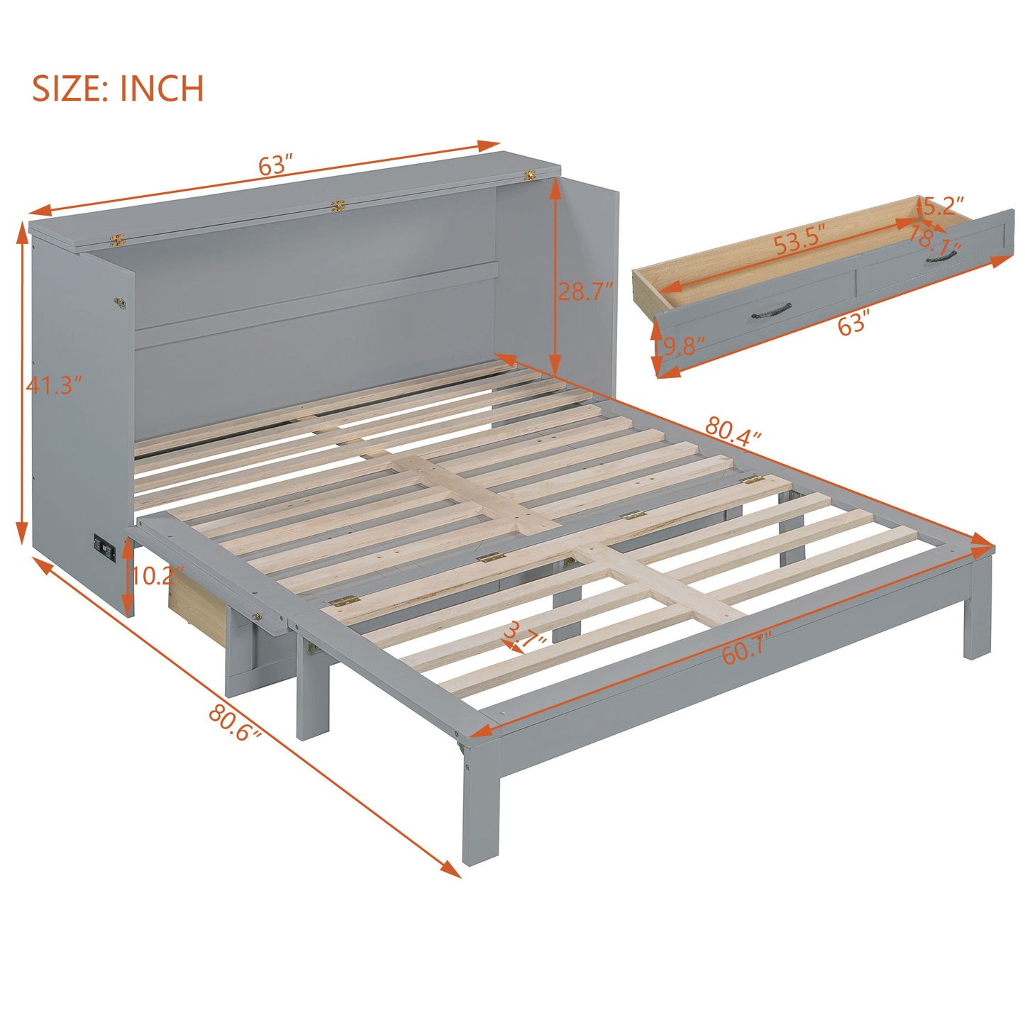 Murphy Bed With Large Drawers - The Sleep Loft - Online Mattress Showroom NYC