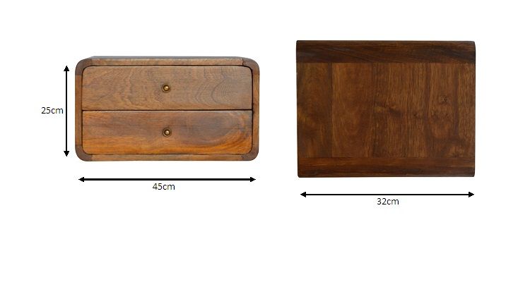 Curved Wall Mounted Bedside Nightstand - The Sleep Loft - Online Mattress Showroom NYC