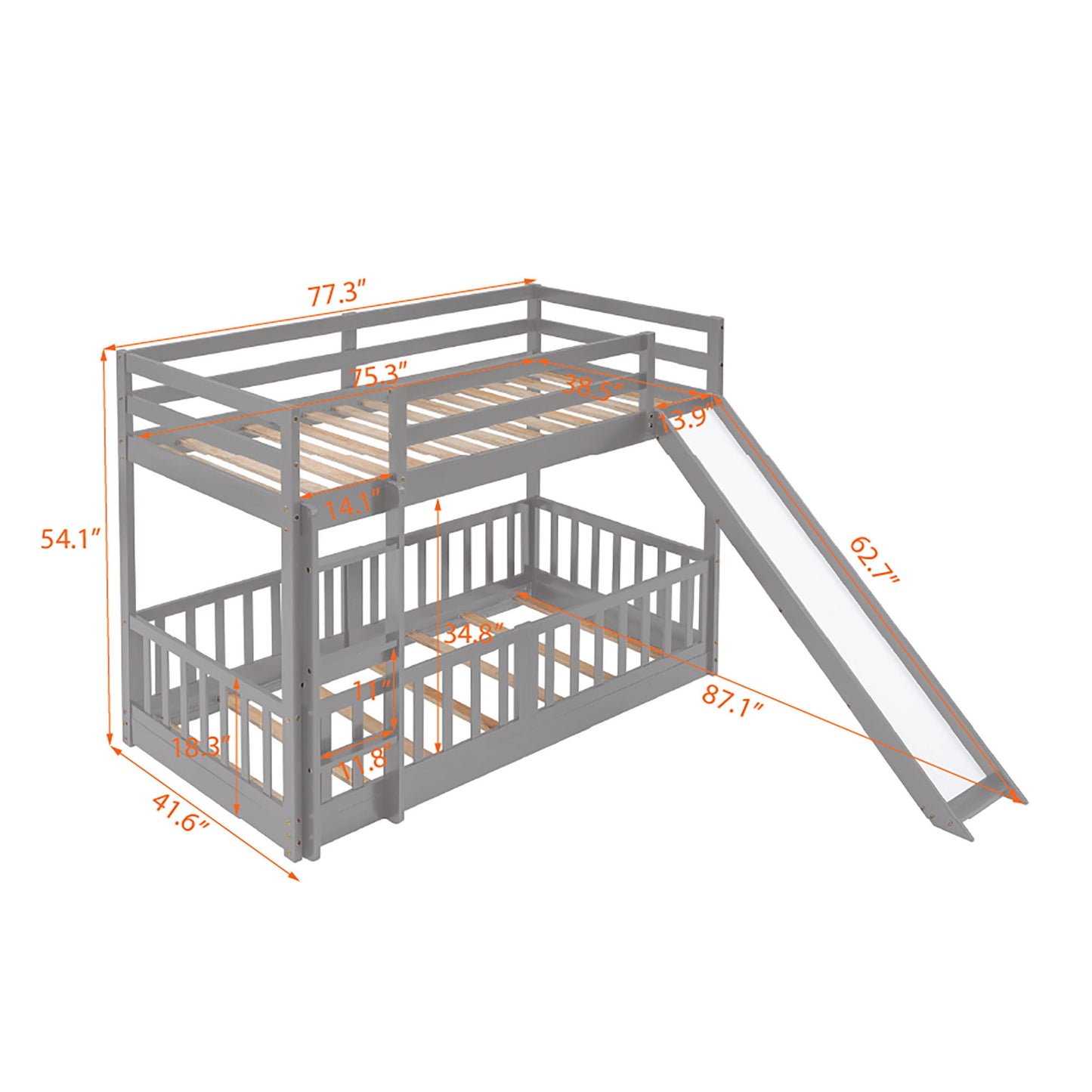Functional Bunk Bed & Convertible Ladder And Slide - The Sleep Loft - Online Mattress Showroom NYC