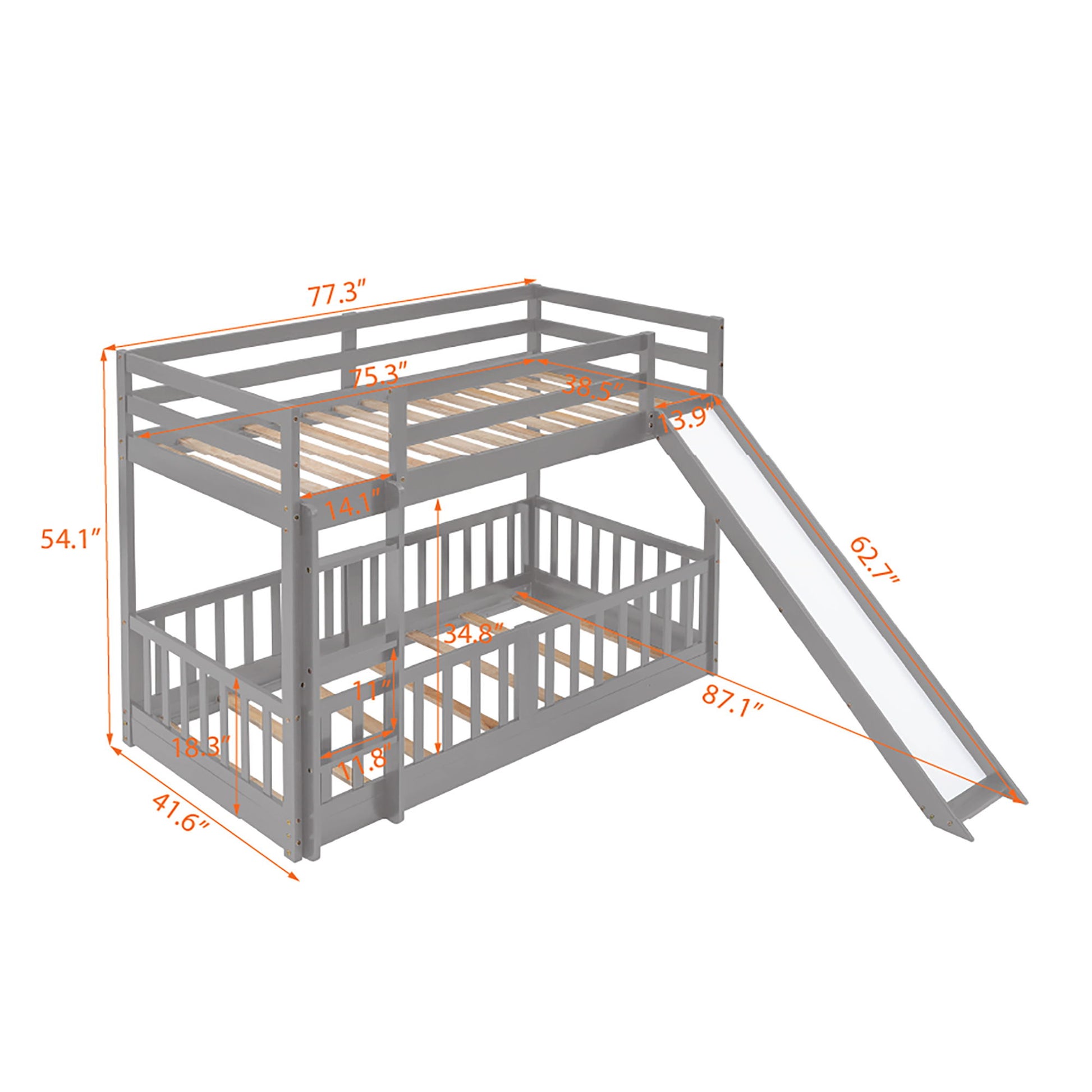 Functional Bunk Bed & Convertible Ladder And Slide - The Sleep Loft - Online Mattress Showroom NYC