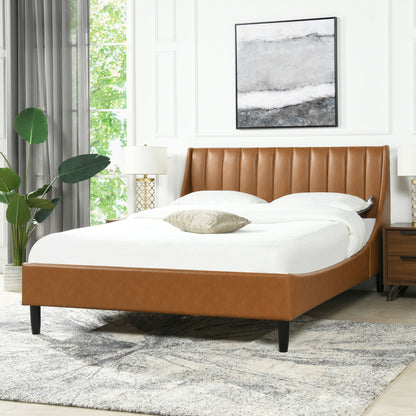 Aspen - Vertical Tufted Modern Headboard Platform Bed Set - The Sleep Loft - Online Mattress Showroom NYC
