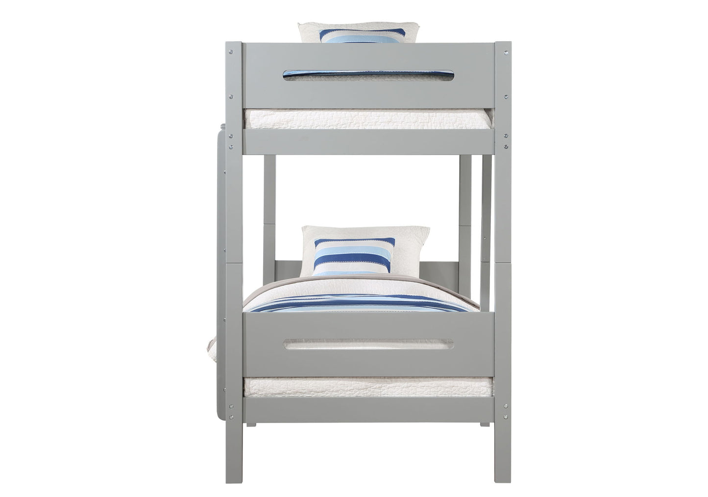 Edah - Twin Twin Bunk Bed - Gray - The Sleep Loft - Online Mattress Showroom NYC