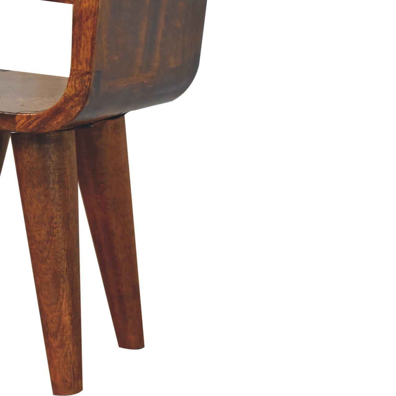 Mini California Curved Nightstand Wth Lower Slot - The Sleep Loft - Online Mattress Showroom NYC