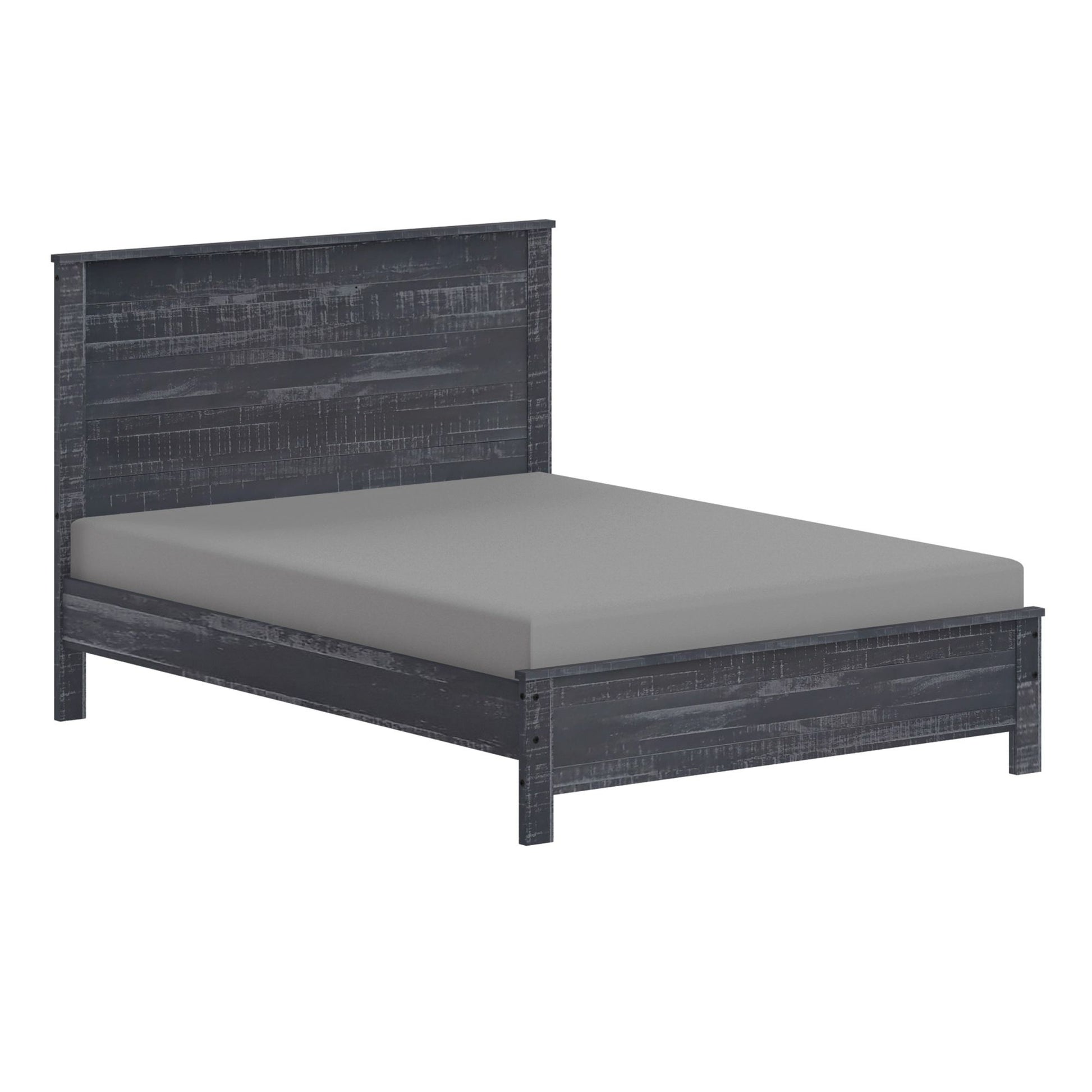 Albany - Bed Frame With Headboard, Heavy Duty Modern Rustic Design - The Sleep Loft - Online Mattress Showroom NYC