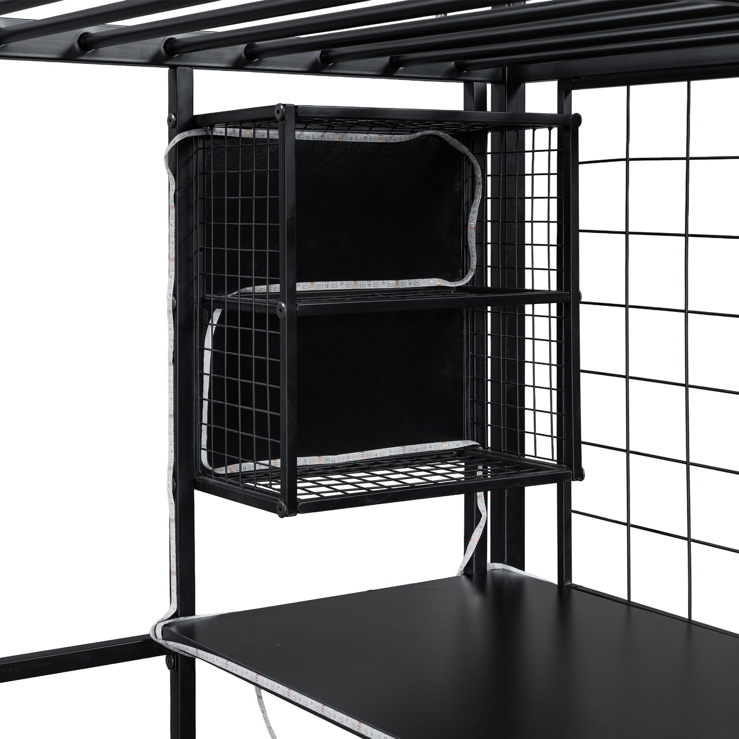 Loft Bed With Built In Work Station, Wardrobe, Storage Staircase And LED - The Sleep Loft - Online Mattress Showroom NYC