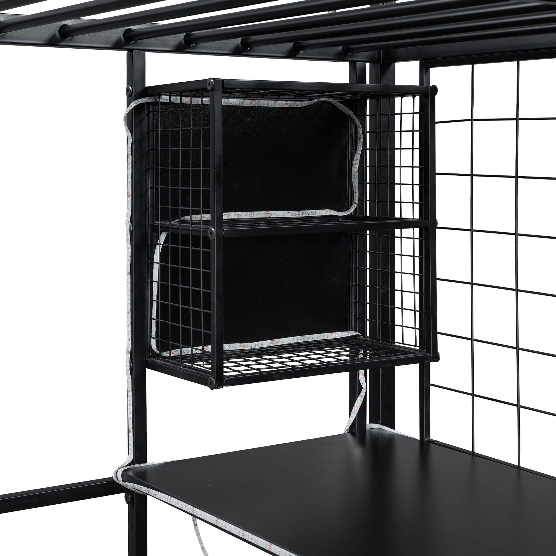 Loft Bed With Built In Work Station, Wardrobe, Storage Staircase And LED - The Sleep Loft - Online Mattress Showroom NYC