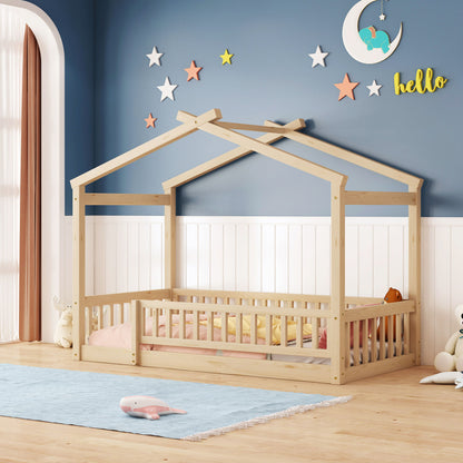 Bed House Bed Frame With Fence - The Sleep Loft - Online Mattress Showroom NYC