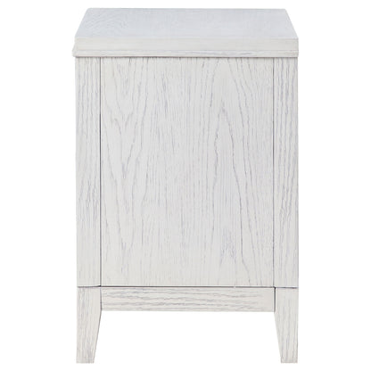 Avril - 2 Drawer Nightstand - White - The Sleep Loft - Online Mattress Showroom NYC
