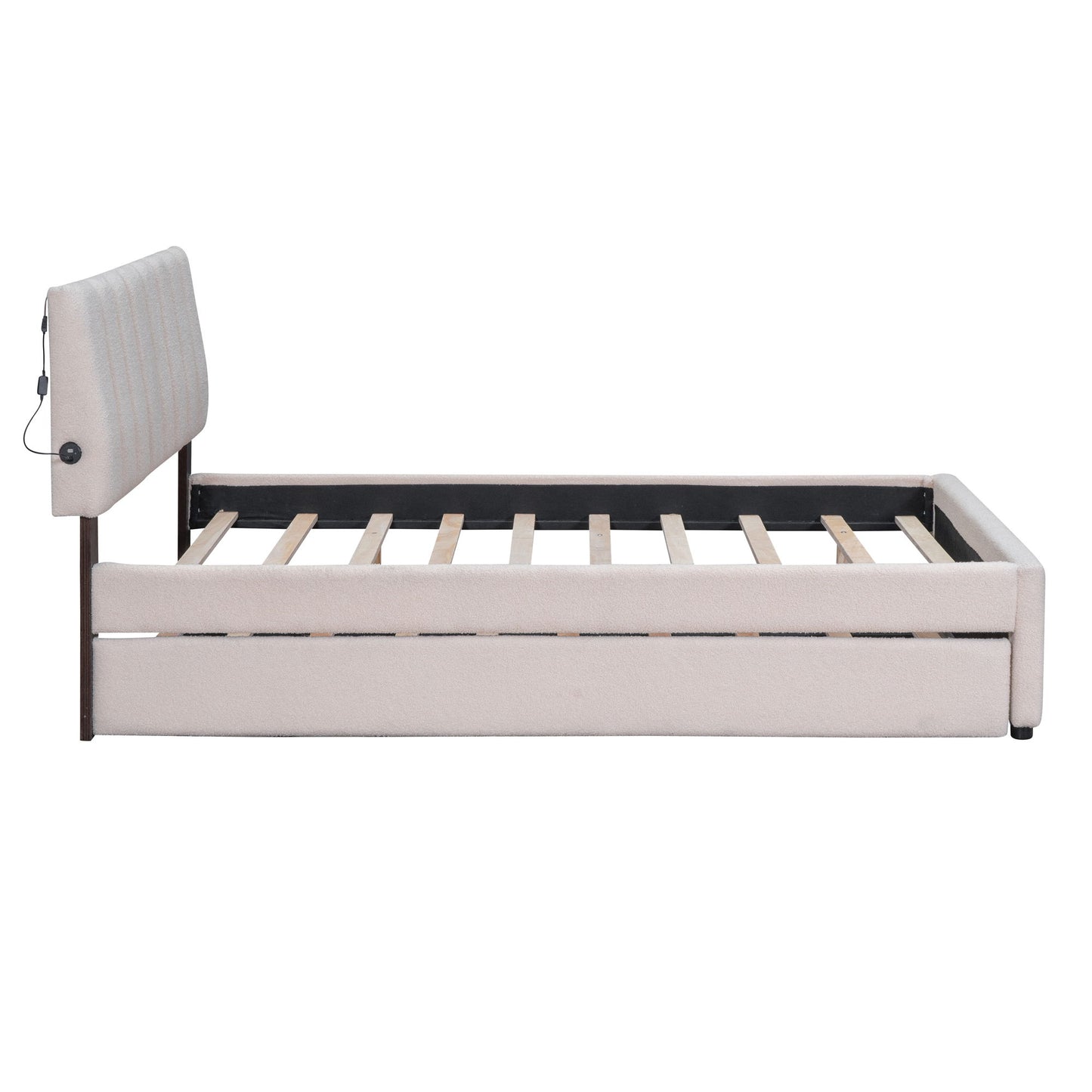 Upholstered Platform Bed With Trundle - The Sleep Loft - Online Mattress Showroom NYC