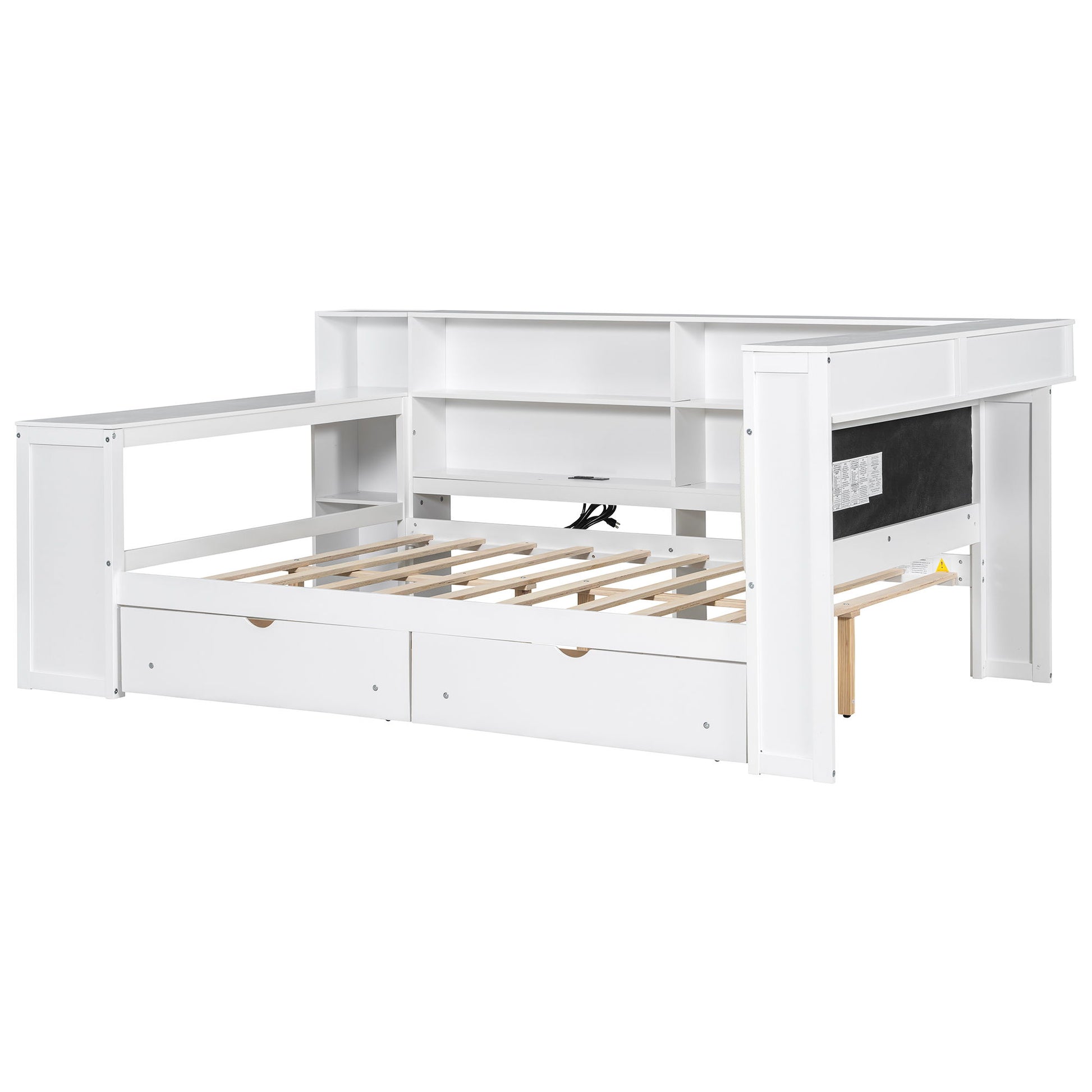 Platform Bed With Storage Shelves, Drawers, Charging Station, LED, Desk - The Sleep Loft - Online Mattress Showroom NYC