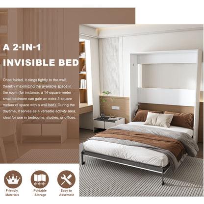 Queen Murphy Bed, Foldable Wall Bed, Space Saving Design For Bedrooms - White - The Sleep Loft - Online Mattress Showroom NYC