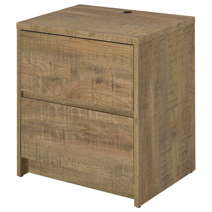 Geary - 2 Drawer Nightstand With LED Lights And USB Charging Ports - The Sleep Loft - Online Mattress Showroom NYC