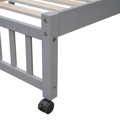 Bunk Bed With 6 Drawers And Flexible Shelves, Bottom Bed With Wheels - The Sleep Loft - Online Mattress Showroom NYC
