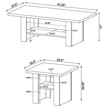 Rodez 3-piece Engineered Wood Coffee Table Set Black