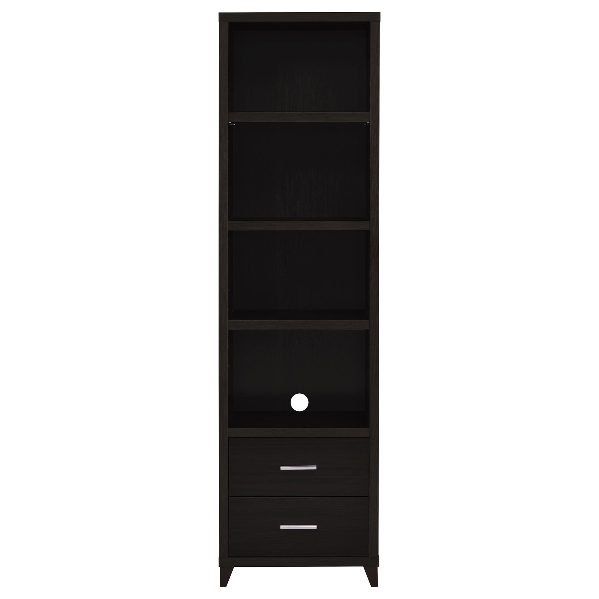 Lewes 4-shelf Engineered Wood Media Tower Cappuccino